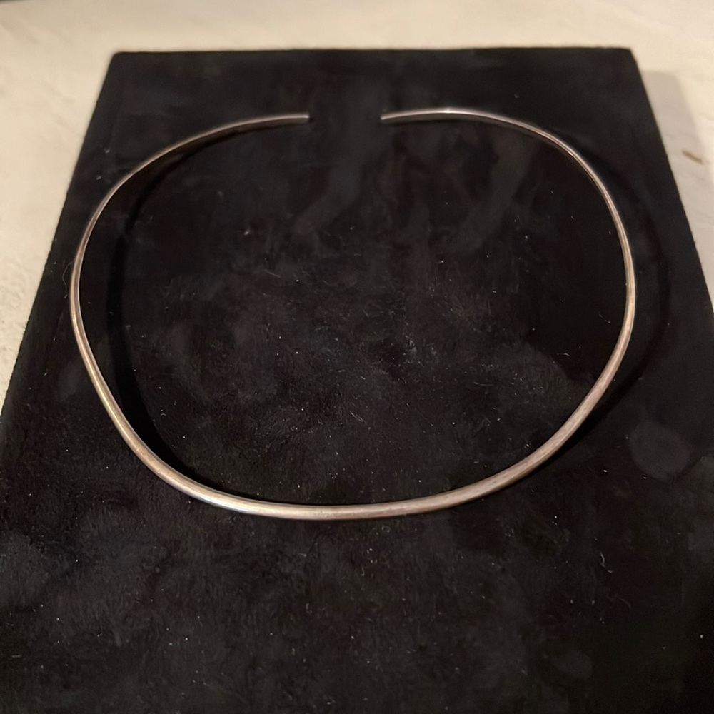 Vintage MCM Sterling Silver 925 collar necklace 15.5” choker